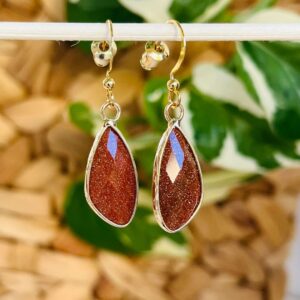 Σκουλαρίκια με Χρυσή Πέτρα