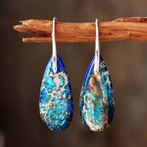 Σκουλαρίκια με Ασημί Τυρκουάζ