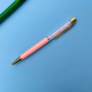 Στυλό με ορυκτά κόκκους – Ροζ χαλαζίας