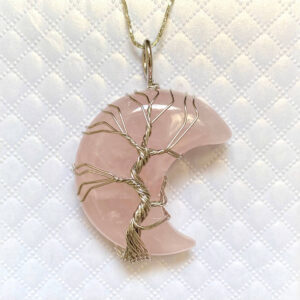 Μεδαγιόν σε σχήμα Φεγγαριού από Ροζ Χαλαζίας