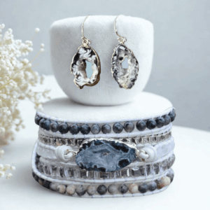 Σετ Λαμπραδορίτης - ασημί