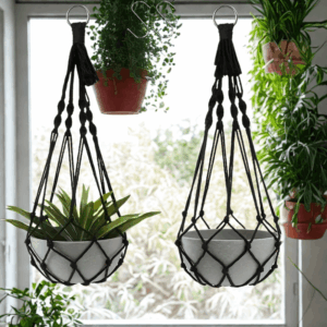 Θήκη λουλουδιών Vintage Μακραμέ 2 τεμ