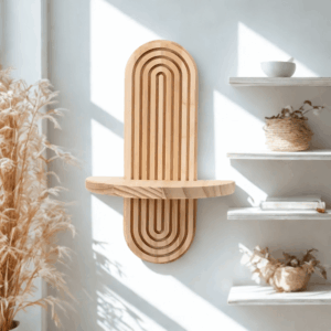 Ξύλινο ράφι τοίχου Boho