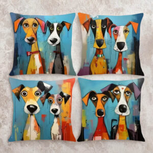 Σετ μαξιλαροθήκης για σκύλους σε μπλε χρώμα, 4 τεμ.