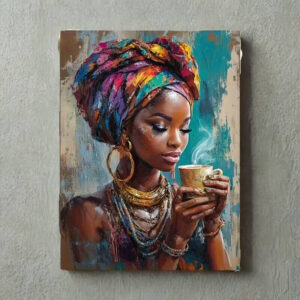 Εκτύπωση σε καμβά Art Deco – Αφρικανή γυναίκα