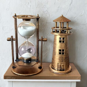 Vintage φάρος με κλεψύδρα – χάλκινο χρώμα