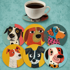 Μοντέρνα σουβέρ ανθεκτικά στη θερμότητα 6 τεμάχια - σκύλοι