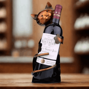 Μοντέρνα θήκη κρασιών – γάτα