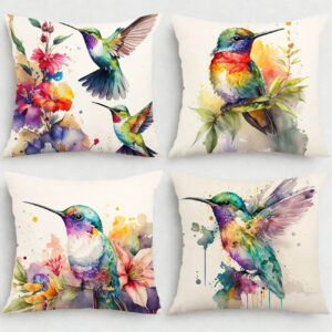 Σετ μαξιλαροθήκης Hummingbird 4 τεμαχίων