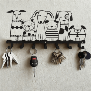 Θήκη κλειδιών τοίχου – σκύλοι