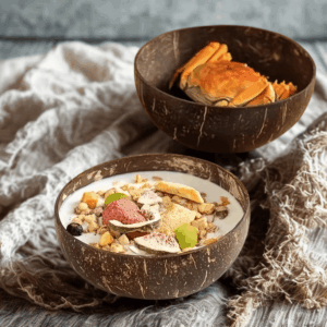 Χειροποίητο μπολ καρύδας 6 τεμάχια