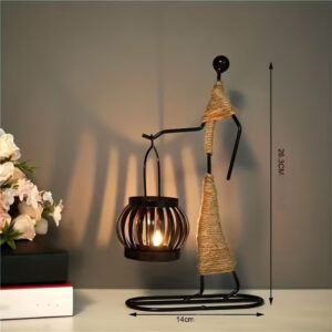 Μεταλλική θήκη κεριού – γυναικεία φιγούρα