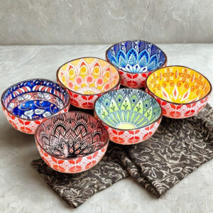 Κεραμικά μπολ μποέμ 6 τεμάχια