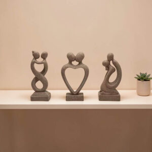 Σετ 3 αγαλμάτων αγάπης - χρώμα άμμου
