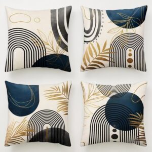 Σετ μαξιλαροθήκης boho 4 τεμαχίων – Μπλε και γκρι