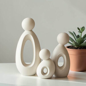 Οικογενειακό αγαλματίδιο 3 τεμαχίων – λευκό